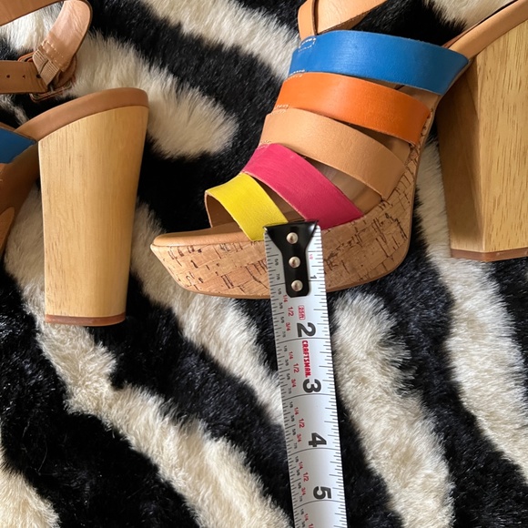 ๐ Kork-Ease EMMA Platform Caged Sandal size 7 7.5 Rainbow Colors -EXCELLENT UC - Picture 14 of 14